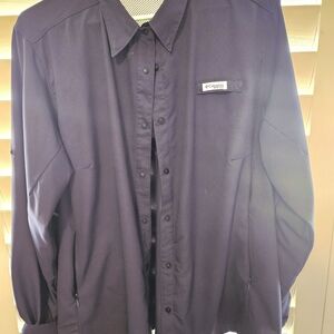 Columbia Women's Dark Blue Button Down Shirt